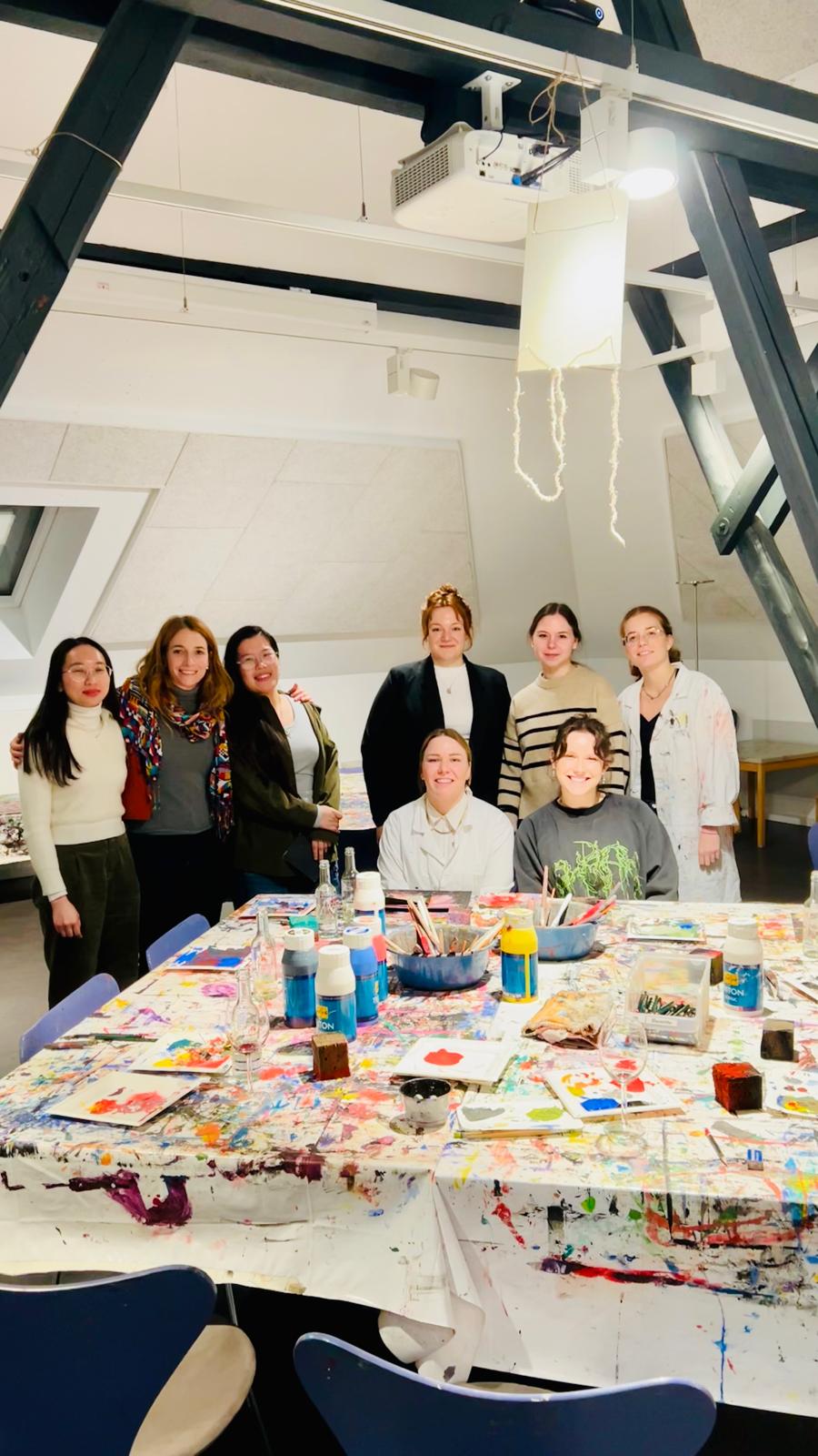 YWTS members from the Economics Department at Kunstforum